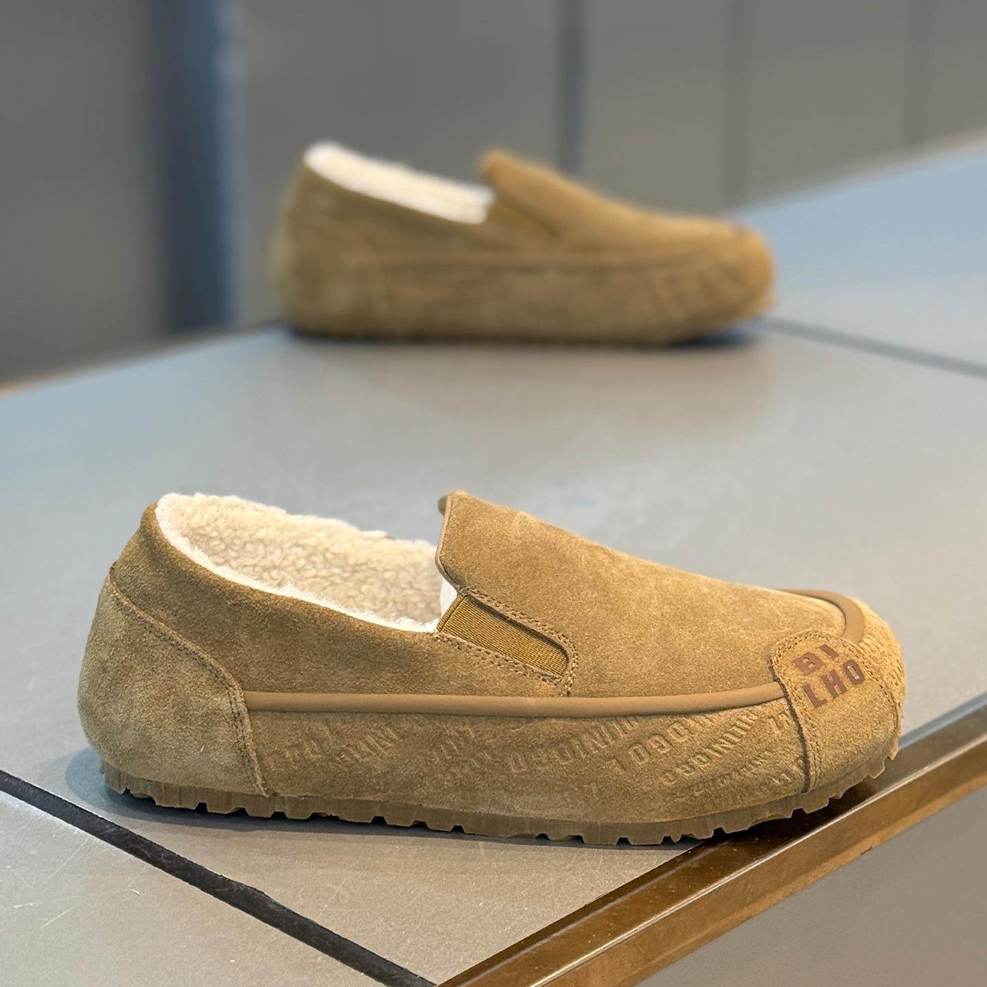 一脚蹬休闲鞋男2026秋冬季新款翻毛皮加绒保暖百搭豆豆鞋时尚男鞋,流行男鞋,乐福鞋（豆豆鞋）,淘宝优惠券,粉丝福利购,淘宝优惠卷