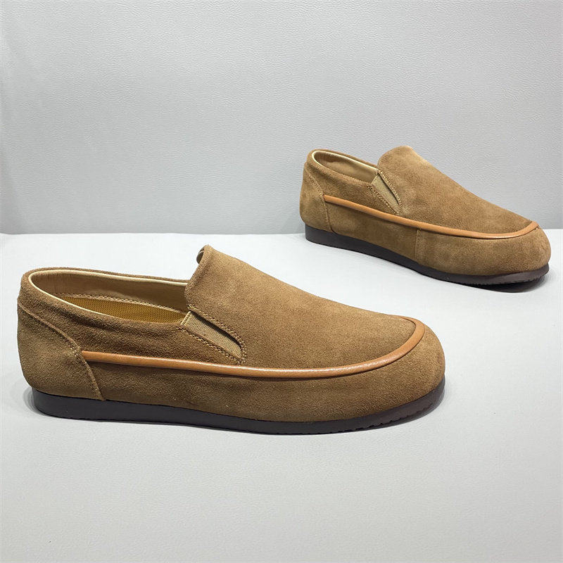 男鞋夏季2026新款磨砂皮百搭豆豆鞋精神小伙一脚蹬板鞋休闲皮鞋,运动鞋new,运动休闲鞋,淘宝优惠券,粉丝福利购,淘宝优惠卷