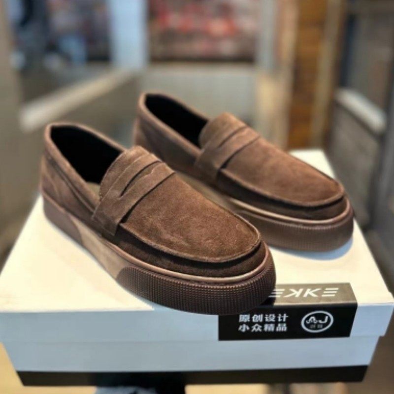 秋季新款磨砂豆豆鞋男士透气厚底舒适乐福鞋一脚蹬皮鞋翻毛皮男鞋,运动鞋new,其它运动鞋,淘宝优惠券,粉丝福利购,淘宝优惠卷