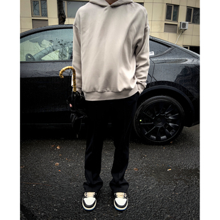 CHANSUER 秋冬澳洲羊毛重磅470G纯色连帽卫衣奢华光泽 福利款