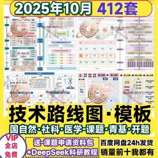 技术路线图模板国自然Word生物医学PPT可编辑visio版框架图流程图