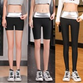 暴汗裤 子短裤 女燃脂瘦身夏爆汗服减肥打底瑜伽收腹高腰大码 训练裤