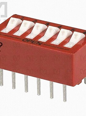 76SB06T【DIP开关】SWITCH ROCKER DIP SPST 150MA 30V