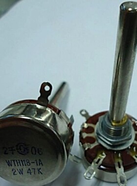 国产优质 2W 电位器 WH118-1A-47K 70mm圆轴 柄直径6mm
