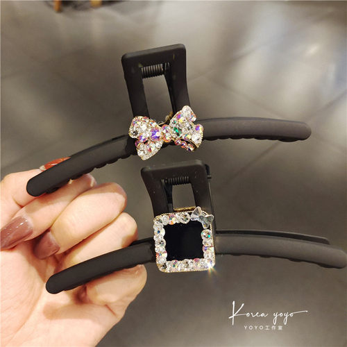 马尾大抓夹磨砂树脂镶钻简约头饰