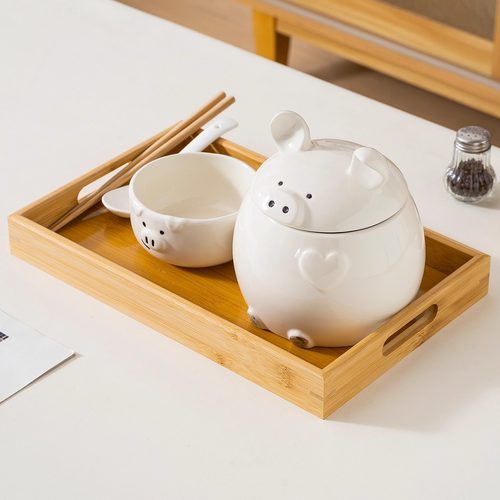 可爱小猪饭碗陶瓷家用餐具