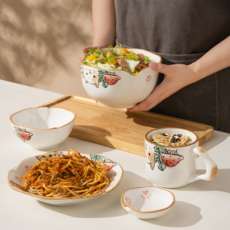 一人食双耳汤碗新款可爱餐具