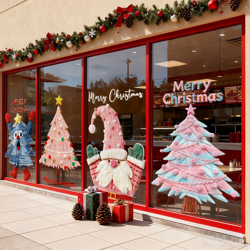 圣诞节氛围装饰场景布置静电贴