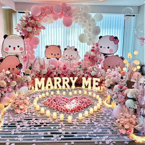 七夕一二三布布求婚告白布置KT板