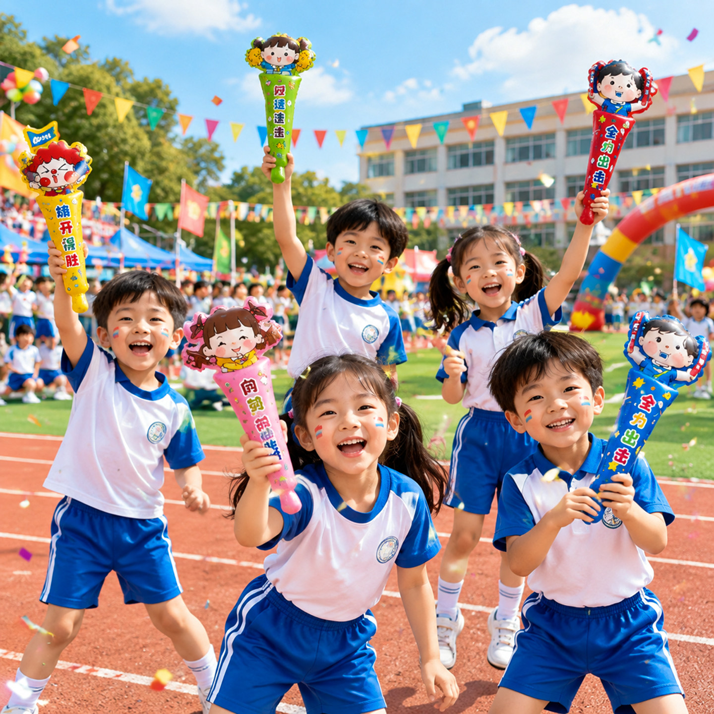 运动会入场创意道具氛围手持物气球加油棒小学幼儿园开幕式拉拉队