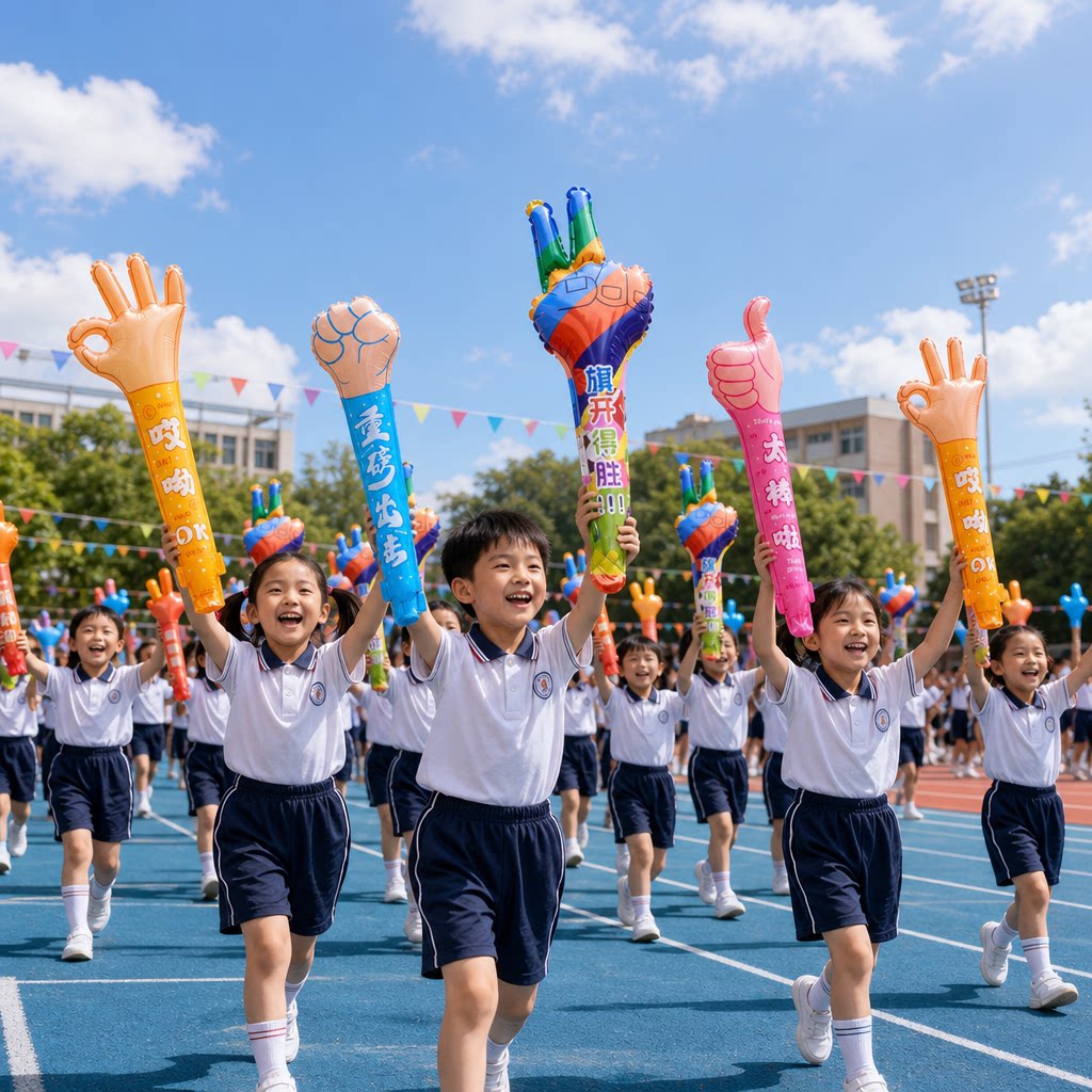 运动会入场创意道具加油氛围气球学校中小学生拉拉队开幕式助威棒