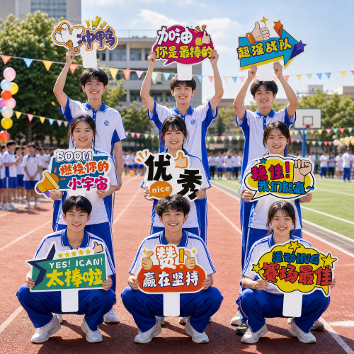 初高中运动会入场创意手举牌KT板