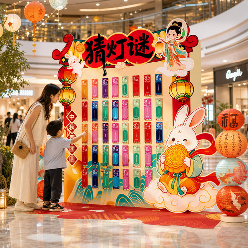 中秋氛围必看！猜灯谜趣味游戏