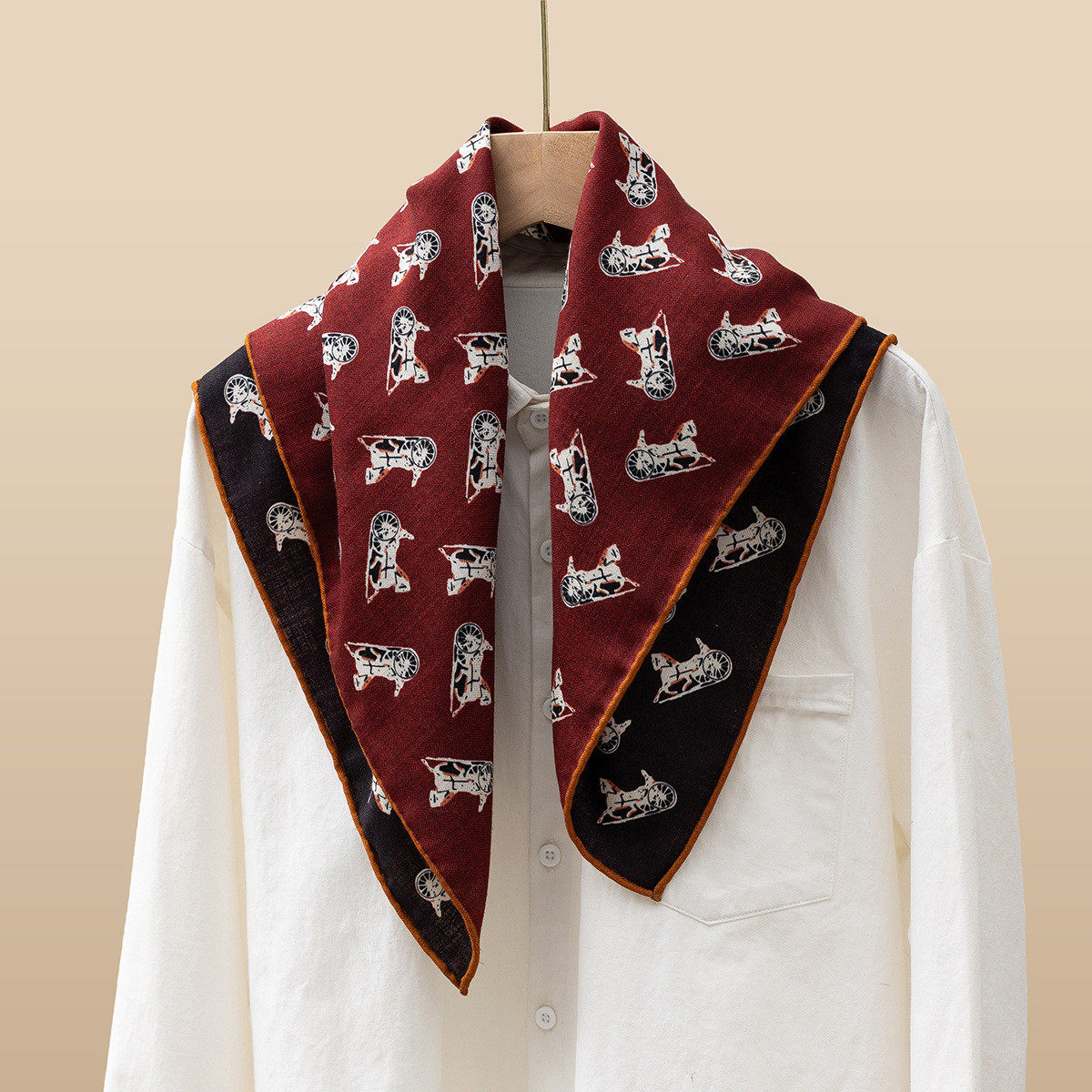 安哥拉红气质老爷车丝羊毛方巾女秋冬季双面印花百搭气质围脖领巾,服饰配件/皮带/帽子/围巾,围巾/丝巾/披肩,淘宝优惠券,粉丝福利购,淘宝优惠卷