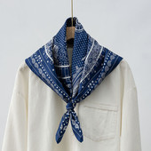 25年新款 轨道图案真丝丝巾夏季 重磅斜纹100%桑蚕丝百搭洋气70方巾