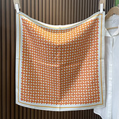 夏季 橘子风100%桑蚕丝丝巾女时尚 显白高端斜纹真丝丝巾70方巾