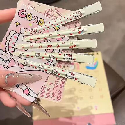 甜美卡通猫咪发夹女无痕夹刘海夹边夹可爱日系发饰