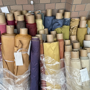 加厚色织双宫真丝布料100%桑蚕丝面料挺骨感竹节纹设计师时装礼服