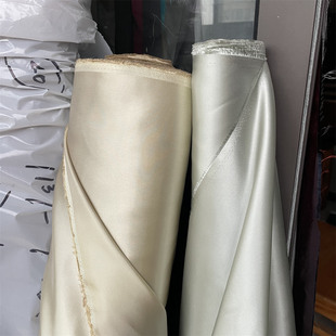 光泽缎面色丁高端服装里布夹里子香槟色晚装礼服吊带衫仿真丝面料