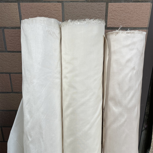 本白色真丝双宫桑蚕丝塔夫绸婚纱礼服衬衫背心裙子面料贴身泰丝布
