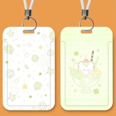 青苹果幸运兔可爱校园校园卡公交学生滑盖卡套身份证件饭卡保护套