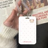 饭卡卡套学生校园卡轻松熊可爱学生证件套食堂胸牌卡套挂绳公交卡