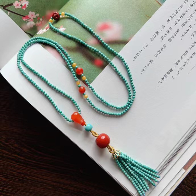 天猫甄选官方质保天然绿松石项链