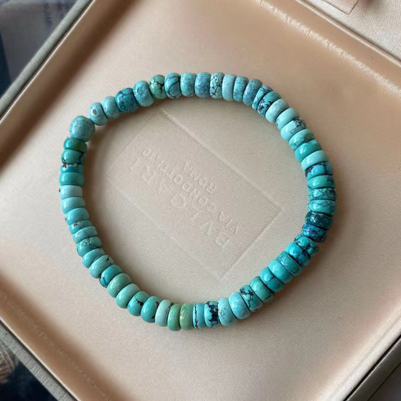 천연 원시 광석  청록색 구슬 팔찌 인기 여성 스페이서 팔찌 하이 엔드 보석 선물