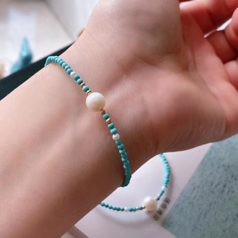 天然原矿原创绿松石手串