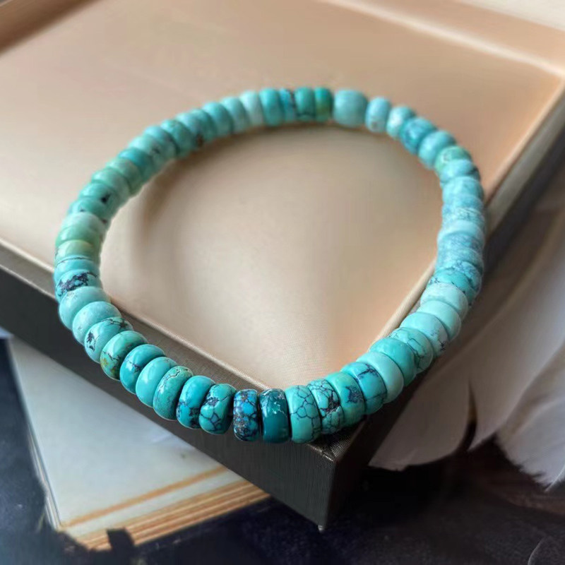 천연 원시 광석  청록색 구슬 팔찌 인기 여성 스페이서 팔찌 하이 엔드 보석 선물