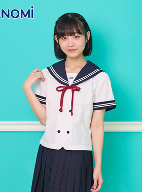 conomi日系新款可爱学生正统JK制服学院风双排扣短袖海军领水手服