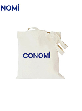 conomi日系百搭简约百搭学院风纯色单肩手提帆布袋ins 学生帆布包