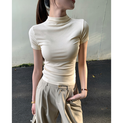 歌西梵短袖百搭薄款显瘦打底衫