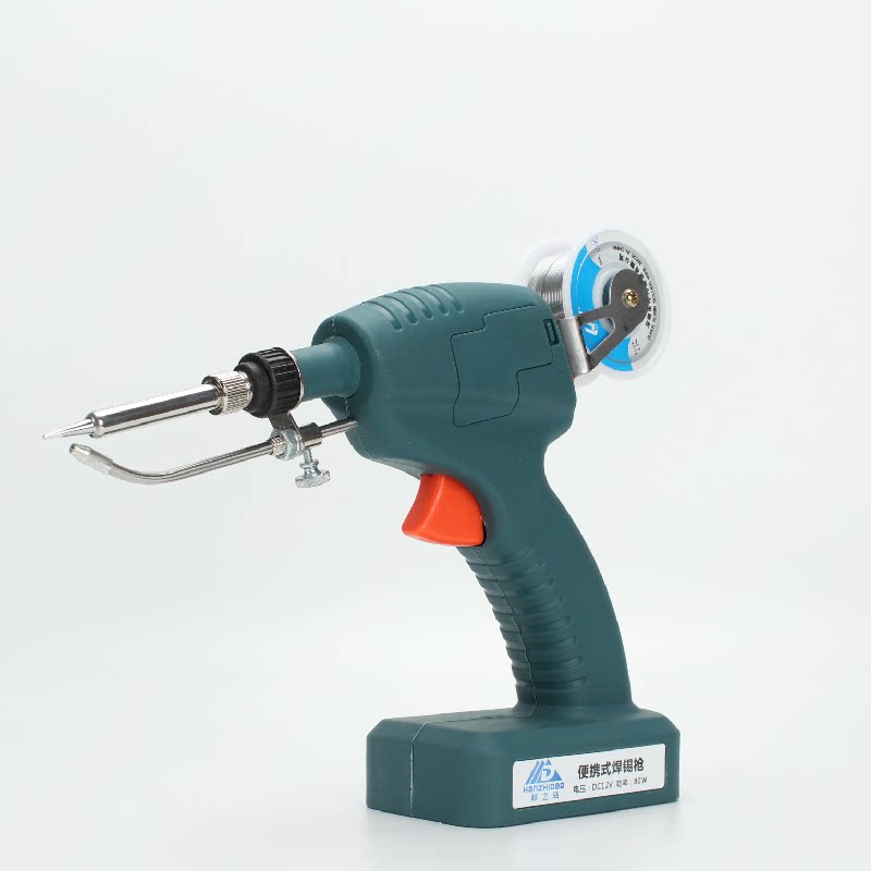 手动焊锡枪带底座焊锡机80w功率带线220v充电式手握外出便携烙铁