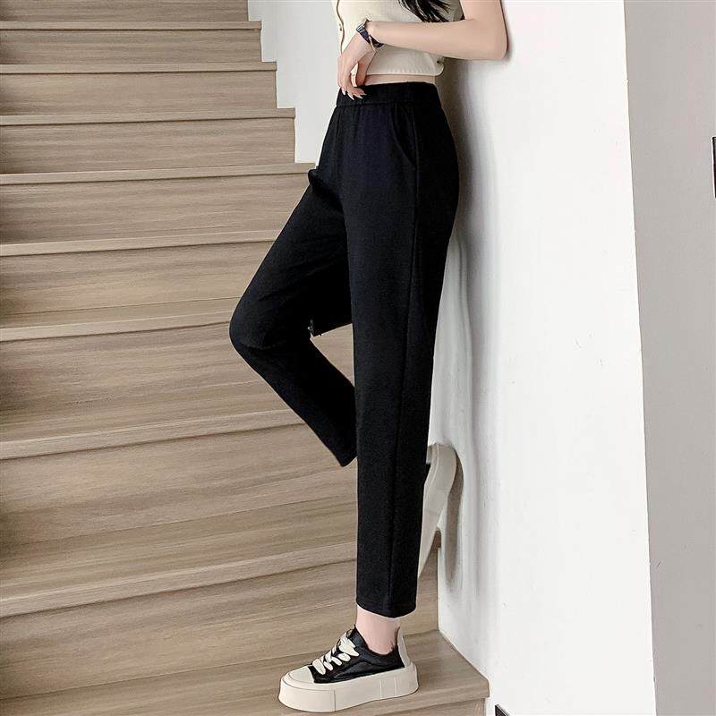 哈伦裤女2025新款春夏季薄款大码胖mm宽松显瘦九分小个子休闲裤子