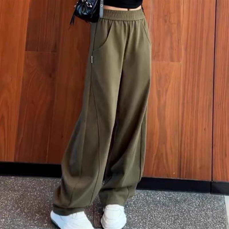 香蕉阔腿裤女夏季薄款镰刀2025新款直筒小个子弯刀休闲运动卫裤子