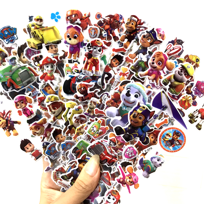 儿童卡通贴画3d立体狗狗巡逻队泡泡贴汪汪队立大功粘贴幼儿园贴纸