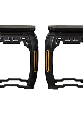 红木透雕八角花几摆件一对