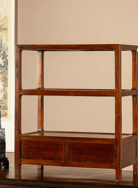 二十世纪海南黄花梨带屉书架摆件