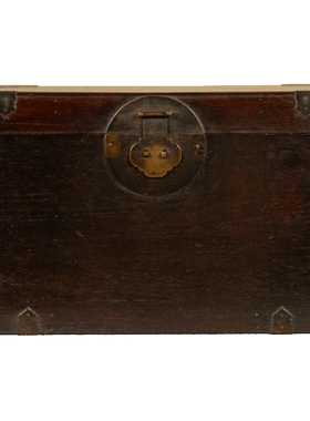 红木铜包角书箱文房雅器