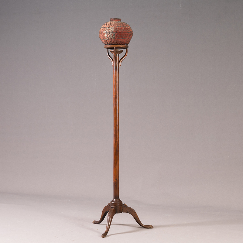 清代黄花梨三足灯架文玩古董收藏真品中式家居摆件海南黄花梨灯架