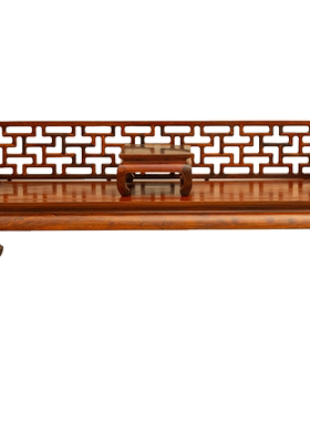 海南黄花梨曲尺纹罗汉床