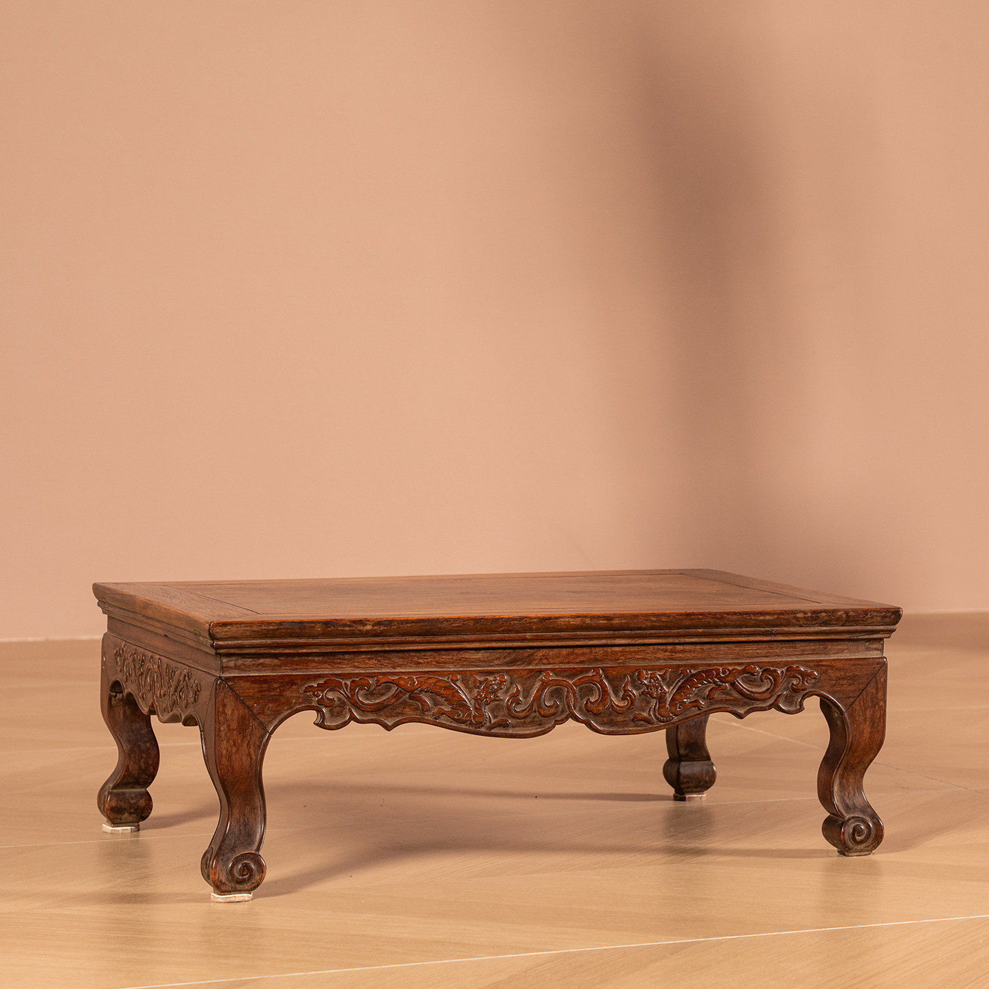 清早期黄花梨束腰三弯腿螭龙纹炕桌古董家居摆件海南黄花梨茶几,家居饰品,艺术摆件,淘宝优惠券,粉丝福利购,淘宝优惠卷