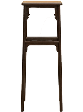 红木镶瘿木宋式香几摆件