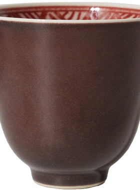 清代茄皮紫釉铃铛杯收藏