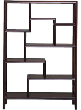 清代老红木博古架摆件