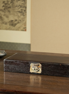 紫檀拜帖盒老物件古董收藏