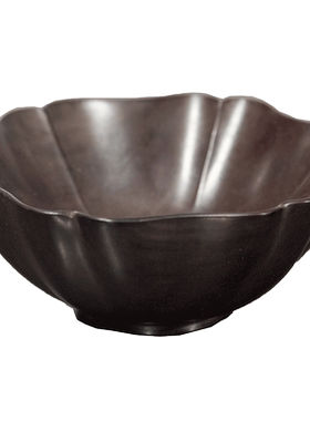 紫檀一木整挖花口洗书房桌面摆件文房雅器小叶紫檀艺术品收藏水洗