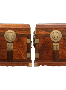 海南黄花梨官皮箱（一对）