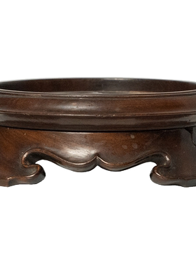 清代红木云纹四足器座老物件收藏品文玩古董真品客厅中式摆件底座